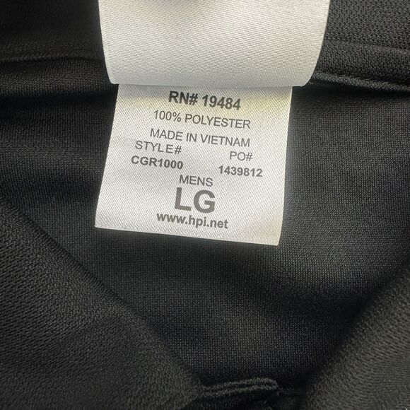 Caseys Polo Shirt Mens Large L Black Red Short Sleeve Workwear Employee - Picture 9 of 9